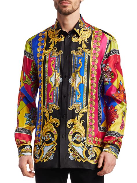 cost of a versace shirt|men's Versace shirts on sale.